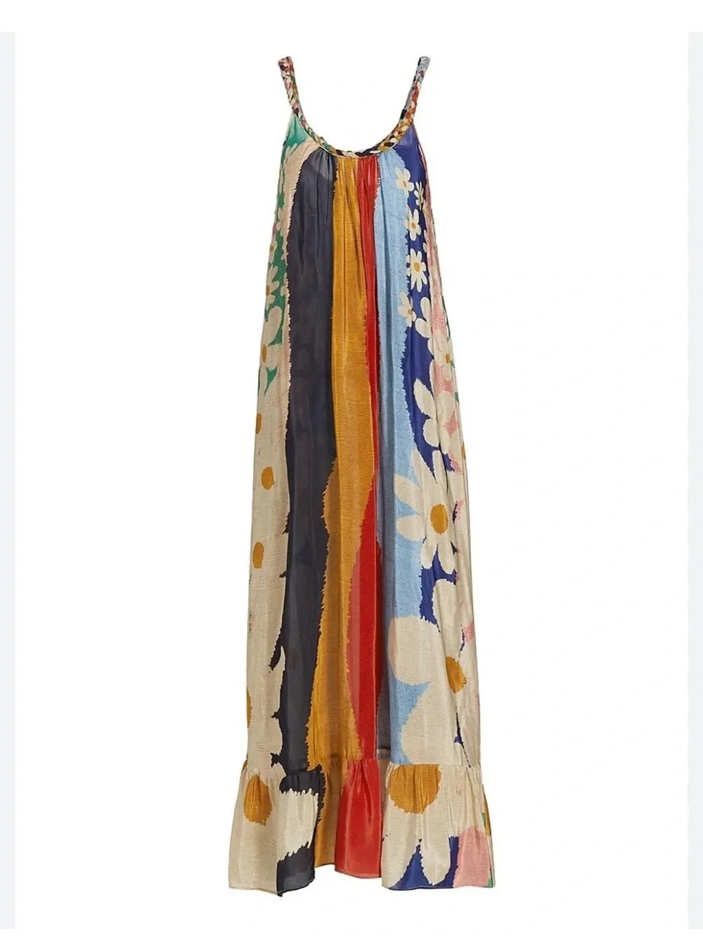 NWT Farm Rio Super Fun Daisy Maxi Dress in Viscose. Lined with pockets. Sz XL - Picture 5 of 15